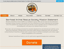 Tablet Screenshot of barrheadanimalrescue.org